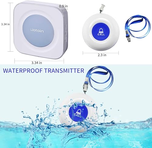 Caregiver Pager Wireless Caregiver Call Button Call Bell for Elderly