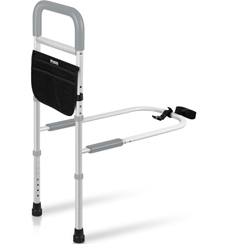 Bed Side Rails with Support Legs and Storage Pocket