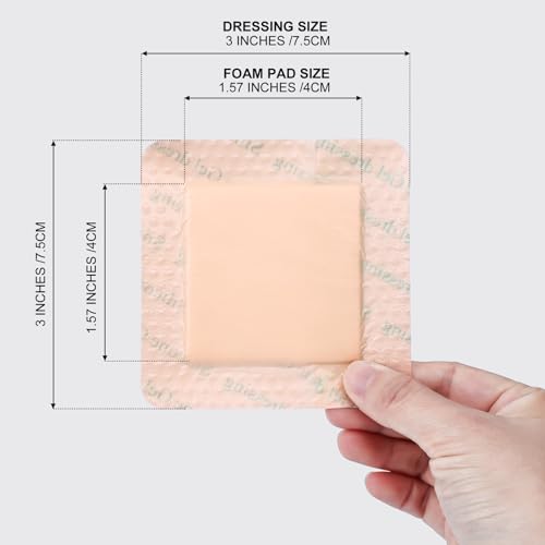 Silicone Foam Dressing 3x3 Gentle Border Pads
