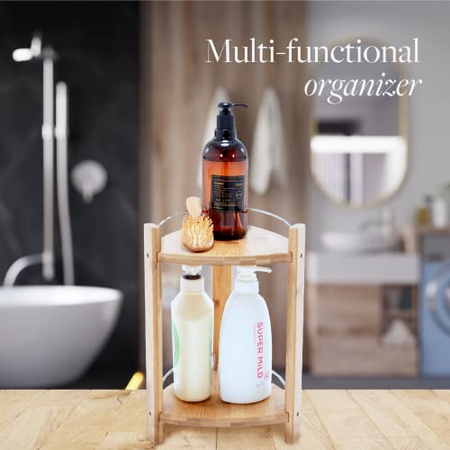 Bamboo Shower Corner Caddy