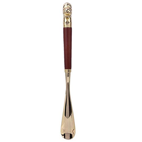 Shoe Horn Long Handled Metal Lion Head Shoe Horn Wooden Long Handle Shoe Lifter Shoe Spoon Tool for Men Ladies