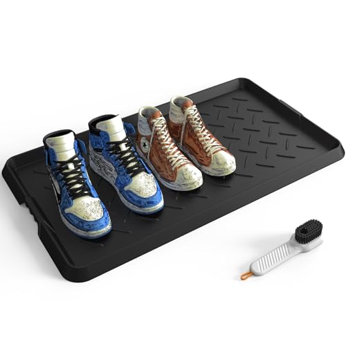 Heavy Duty Boot Trays Natural Rubber Shoe Mat Tray for Entryway