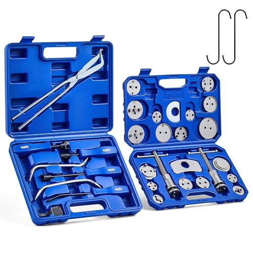 OMT 32pc Dual Brake Tool Kit w Caliper Compressor and Drum Brake Set