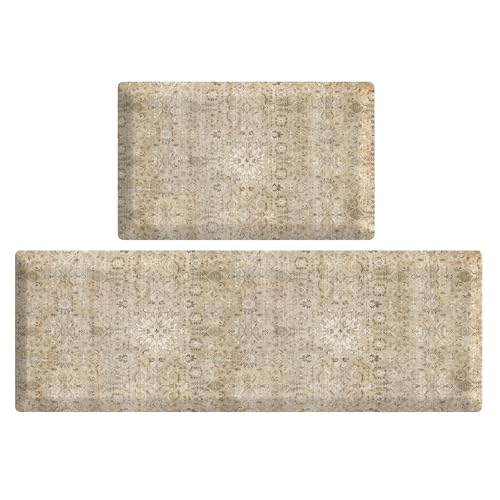 Boho Vintage Floral Kitchen Rug