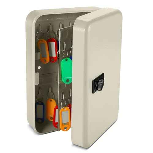 Key Cabinet Steel Box with Combination Lock with Number Tags & Hooks