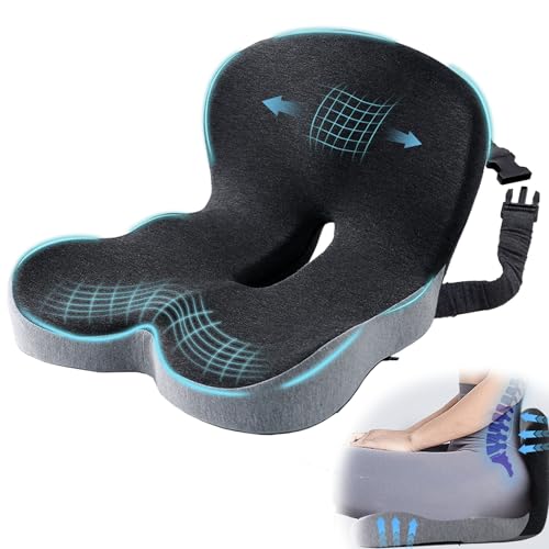 Ergonomic Seat Cushion with Adjustable Strap