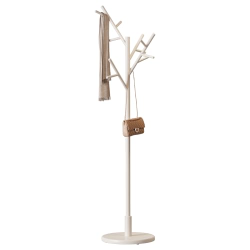 Coat Rack Solid Wood Coat Rack Freestanding with 12 Hooks