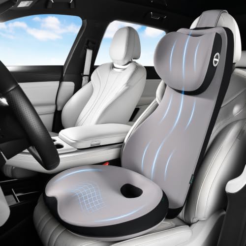 Memory Foam Car Seat Cushion with 2
