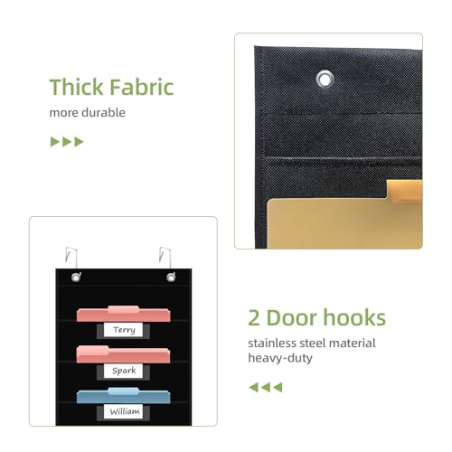 Hanging File Storage Pocket Chart with Nametag Pockets