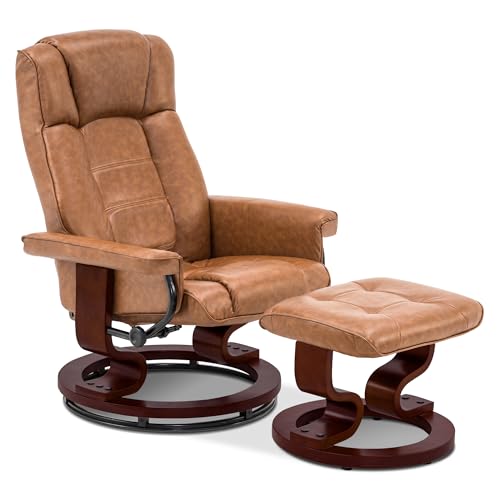 Manual Swivel Recliner with Ottoman