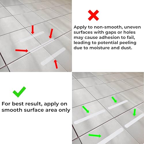 4"x32" Anti Slip Tape Treads 18PCS Non Skid Step Strips for Stairs Bathtub Bathroom Kitchen Playground Safety Grip Indoor Non Slip Waterproof