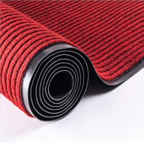 Commercial Grade Entrance Mat 3x10Ft Indoor Outdoor Black Smoke Floor Heavy Duty Rubber