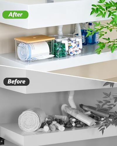5 in 1 Trash Bag Holder Dispenser Kitchen Under Sink Organizer