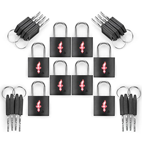 2 Pack Neon Square TSA Lock+Key Padlock