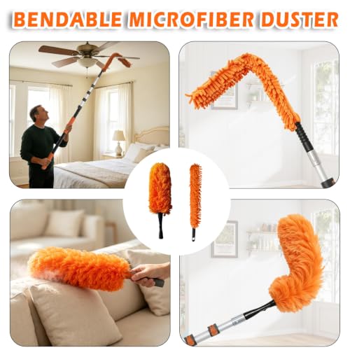 Dusting Kit Long Duster with Extension Pole for High Ceilings