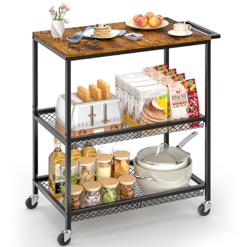 3 Tier Rolling Utility Kitchen Cart