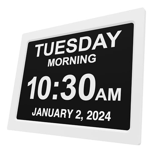Day Clock Large Digital Display with Date and Day of The Week