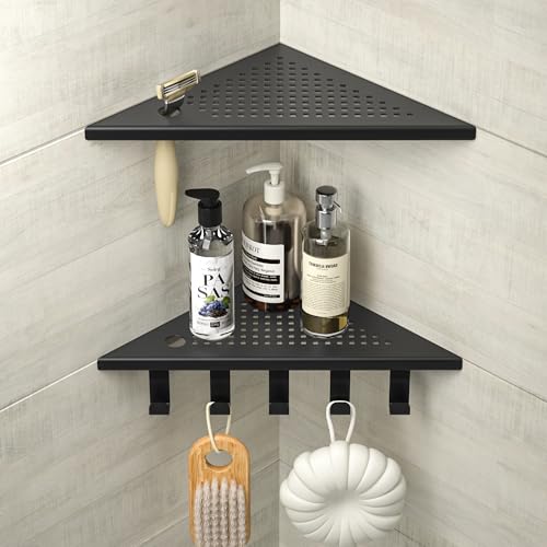 Grout in Shower Shelves with Hooks