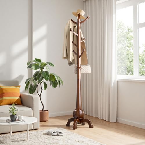 Coat Rack Freestanding with 8 Hooks