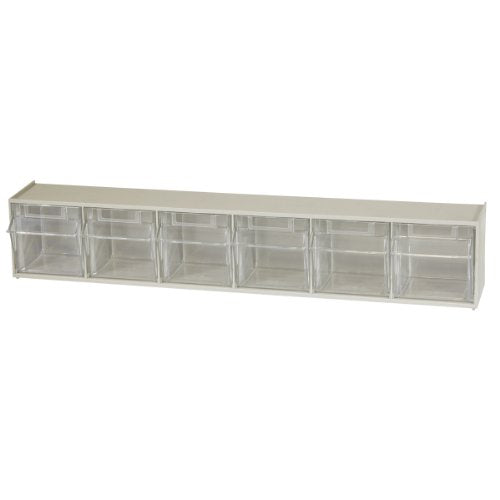 TiltView Horizontal Plastic Organizer Storage System Cabinet