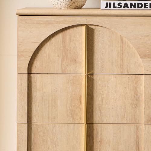 Modern Night Stand with Arched Panel