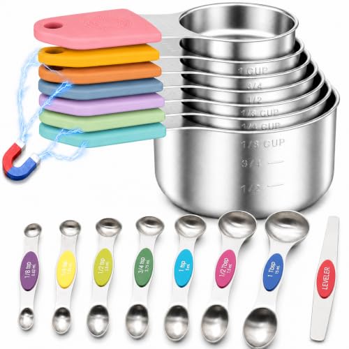 Magnetic Measuring Cups and Spoons Set