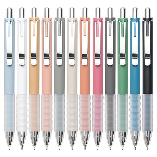 Ballpoint Pens Black Medium Point 1mm Pen with Super Soft Grip Ball Point Pen for Men Women Retractable Pens