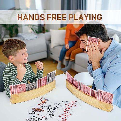 Curved Wooden Playing Card Holders