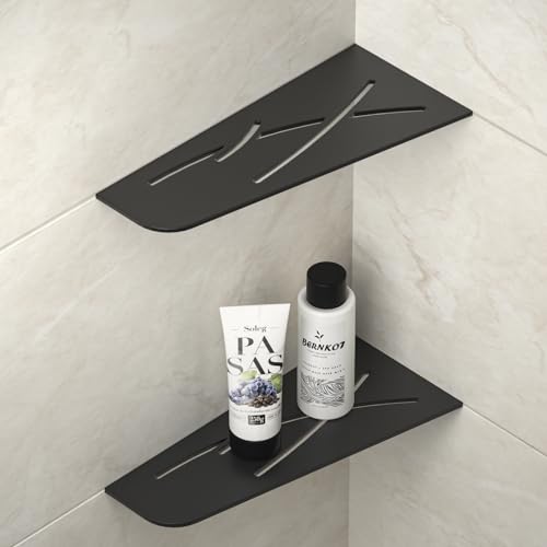 Corner Shower Shelf 12" 304 Stainless Steel Quadrilateral Corner Shelves Recessed Bathroom Storage Shampoo Holder Organizer