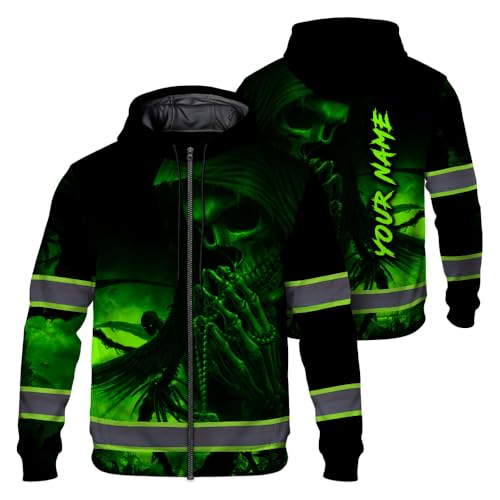 Hi Vis Reflective Zip Up Hoodie