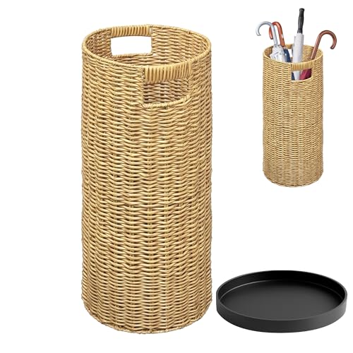 Rattan Umbrella Holder 20.8" H X 10" D