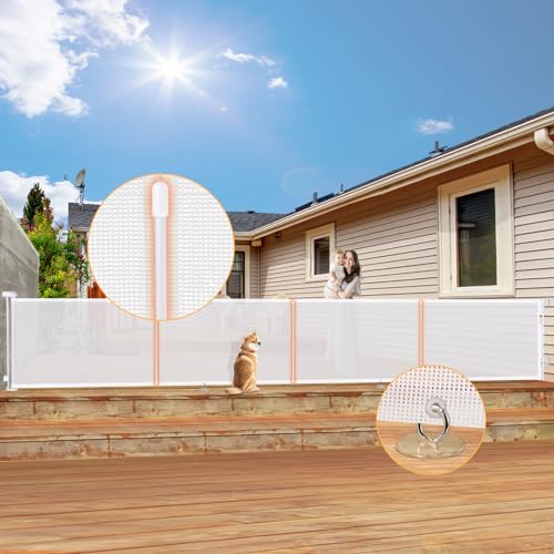 Extra Wide & Tall Retractable Baby & Dog Gate