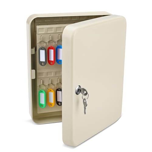 Key Cabinet Steel Box with Combination Lock with Number Tags & Hooks