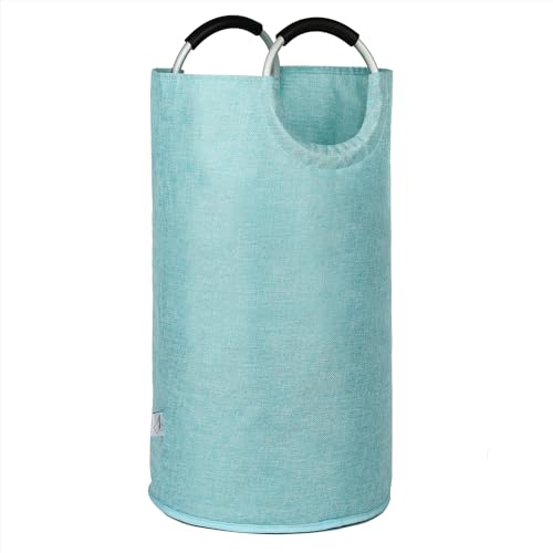 Large Laundry Basket Collapsible Laundry Hamper Tall Clothes Baskets Folding Washing Bin Foldable Fabric Hamper Bags for Bedroom Laundry Room Closet Bathroom College