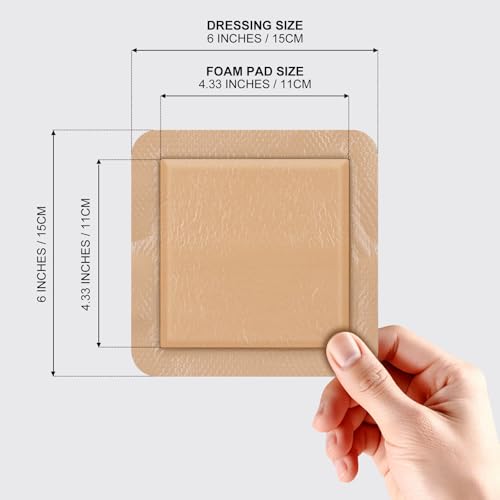 Silicone Foam Dressing 6x6 Gentle Border Pads