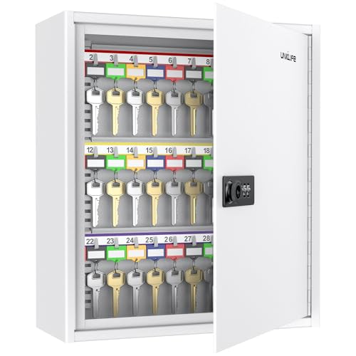 20 120 Position Key Cabinet with Combination Lock with Colorful Key Tag Labels Stickers and Hooks
