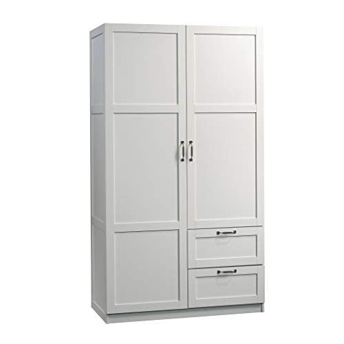 Select Multipurpose Bedroom Armoire Wardrobe Closet Pantry Storage Cabinet with Storage Drawers and Hanging Rail