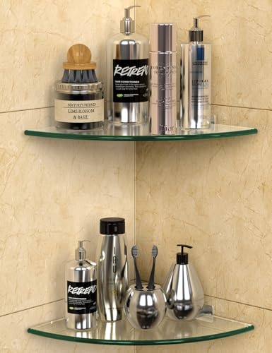 2 Pack Glass Shelf Shower Caddie