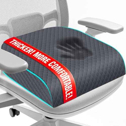Seat Cushion Memory Foam Chair Pad for Sciatica & Hip Pain Relief