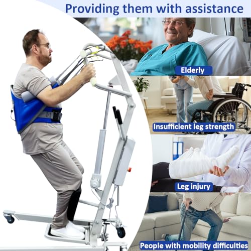 Sit to Stand Lift Patient Aid Padded Sling and Stand Assist with Back Support