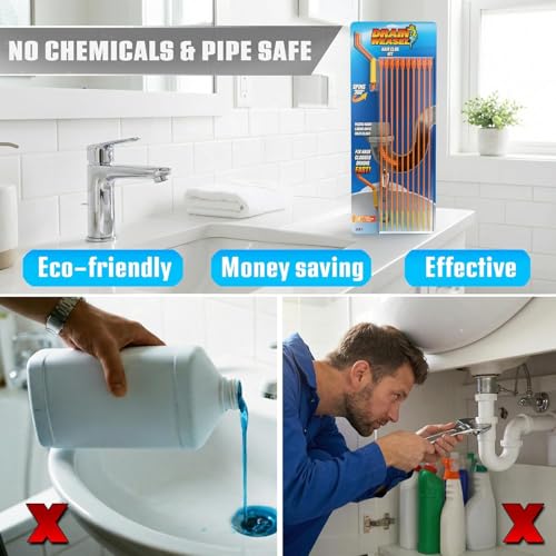 Drain Weasel Sink Snake Hair Clog Remover Tool Kit