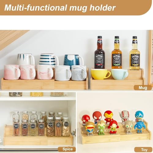 Expandable Bamboo Mug Holder for Countertop