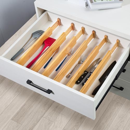 Adjustable Bamboo Drawer Dividers