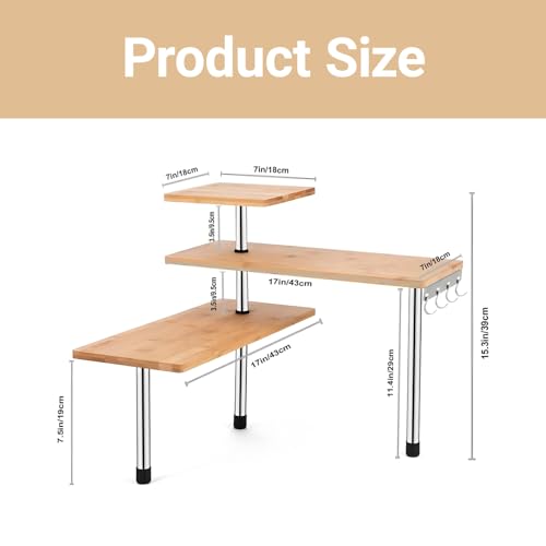 Bamboo Countertop Shelf