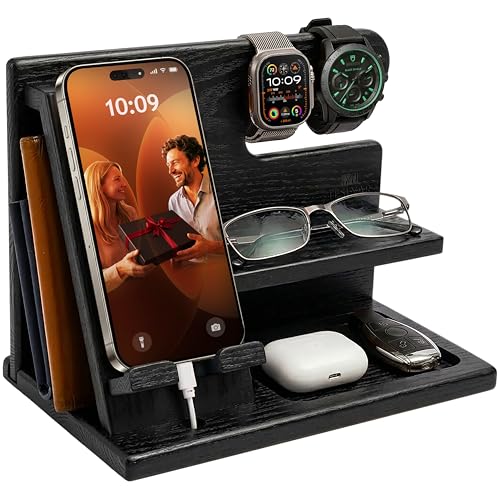Wood Phone Docking Station for Men