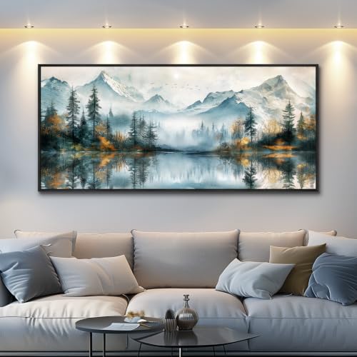 Canvas Wall Art For Bedroom Wall Decor For Living Room Modern Office Artwork For Walls Scenic Painting Forest Tree Landscape Pictures Nature Abstract Decoration Ready To Hang Home Decor