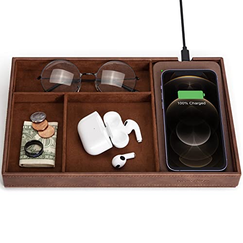 Valet Tray Built in Wireless Charging Pad
