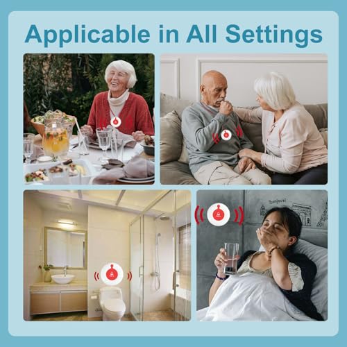 Alert Button for Seniors at Home Call Button Elderly Caregiver Pager Call Button Alert Panic Button Elder Alert System Emergency Long