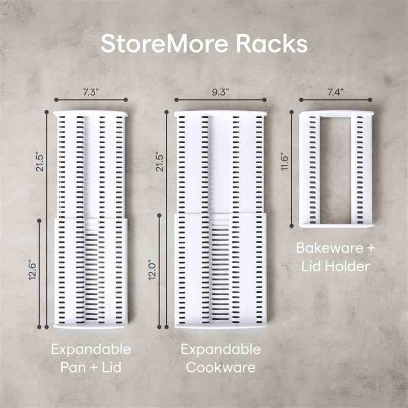 StoreMore Bakeware Rack with Tall Steel Wires
