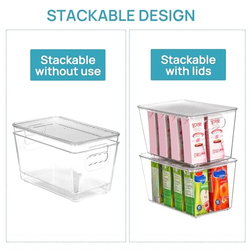 Stackable Storage Bins with Lids